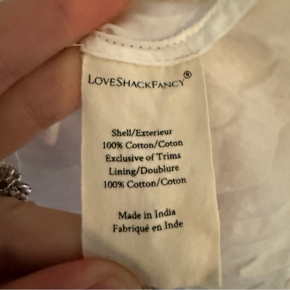 LoveShackFancy Girls Decker Dress Pink White Floral & Lace Coquette Girly Ruffle - Picture 8 of 8